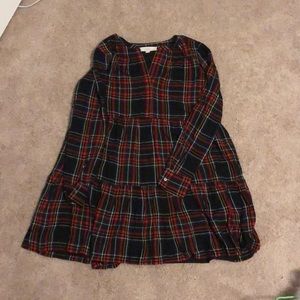 Loft plaid tunic dress